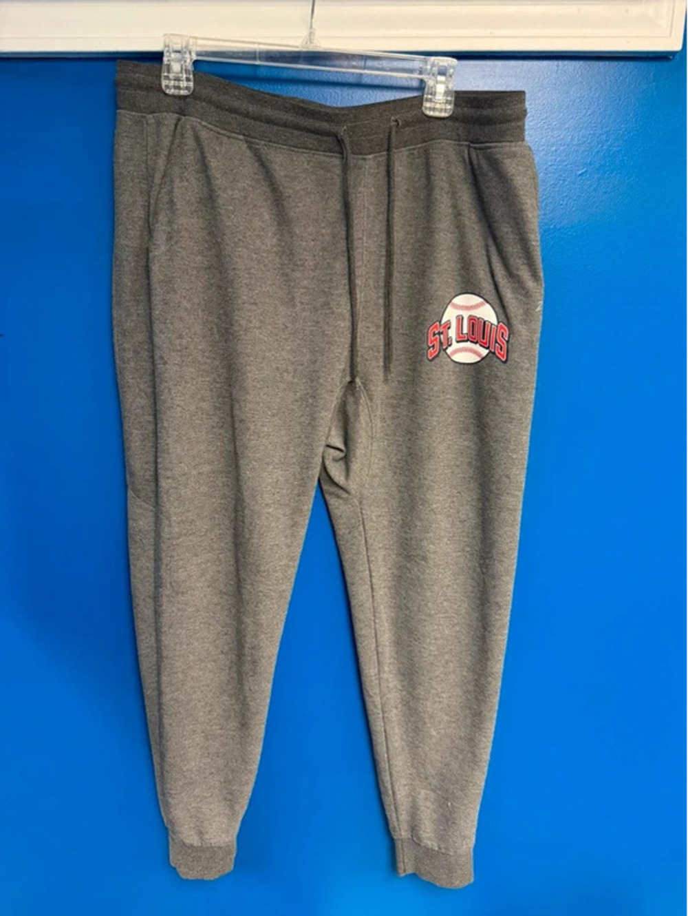 zubaz St. Louis Baseball Graphic Joggers Grey Size XL